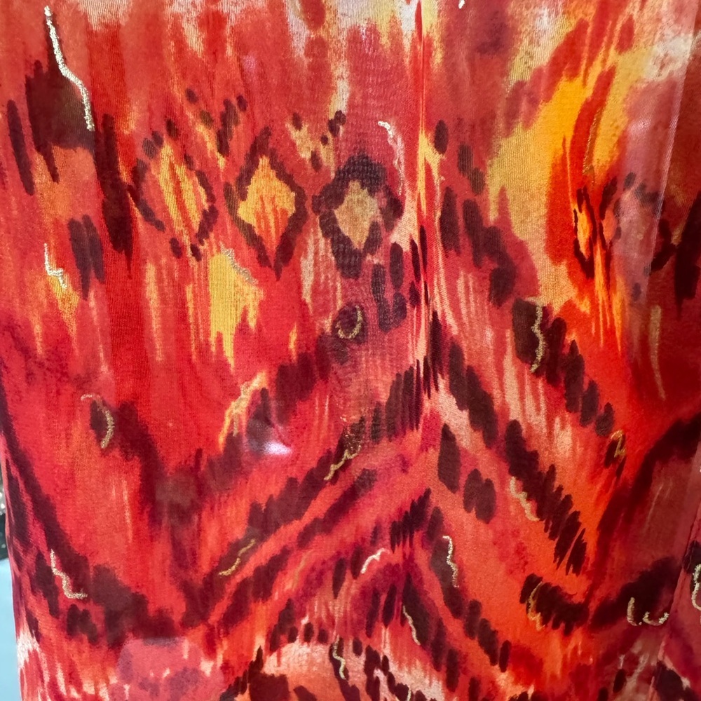 Chicos Elegant Red Ombre Women's Blouse US Small - Picture 5 of 7